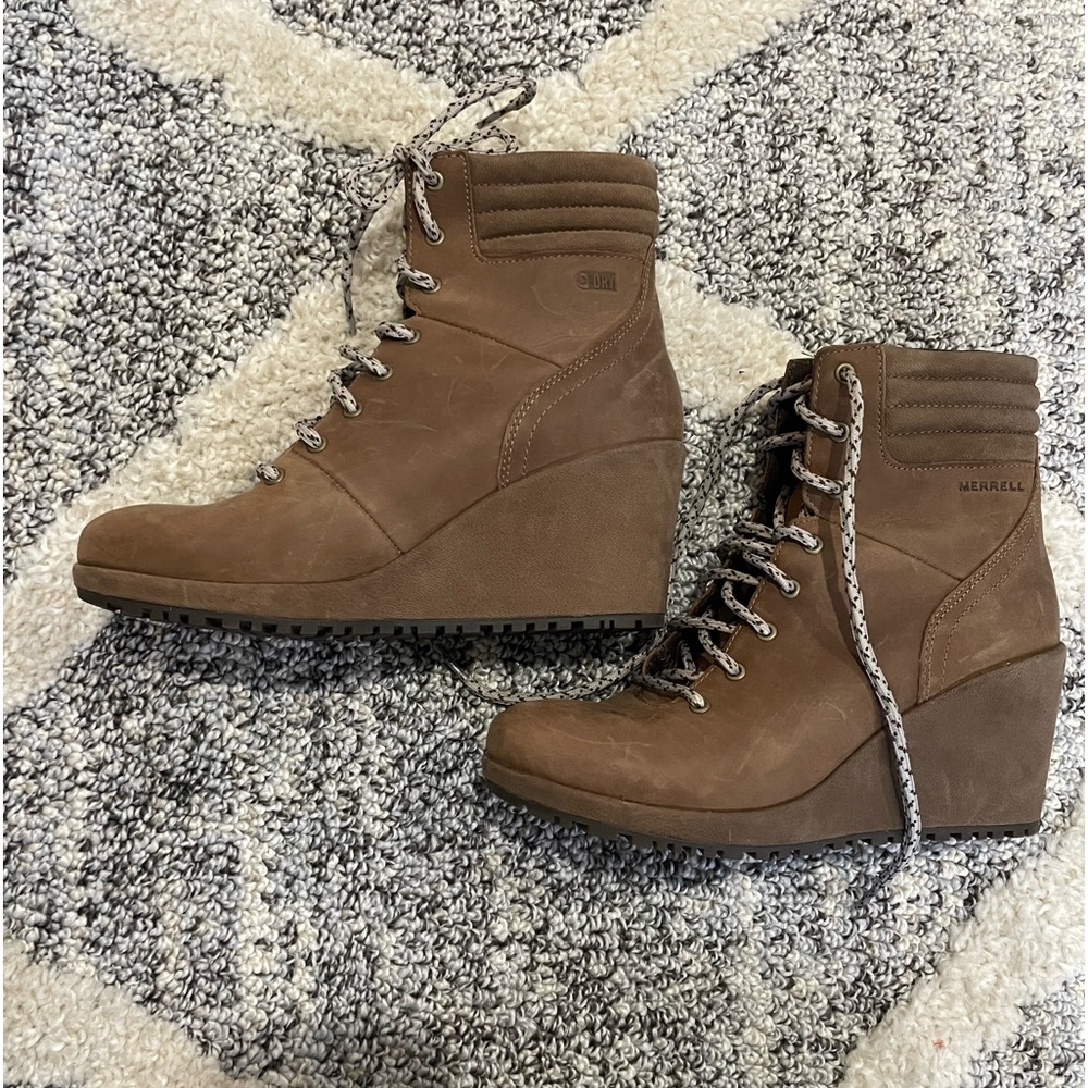 Merrell Tremblant Waterproof Wedge Boots 6